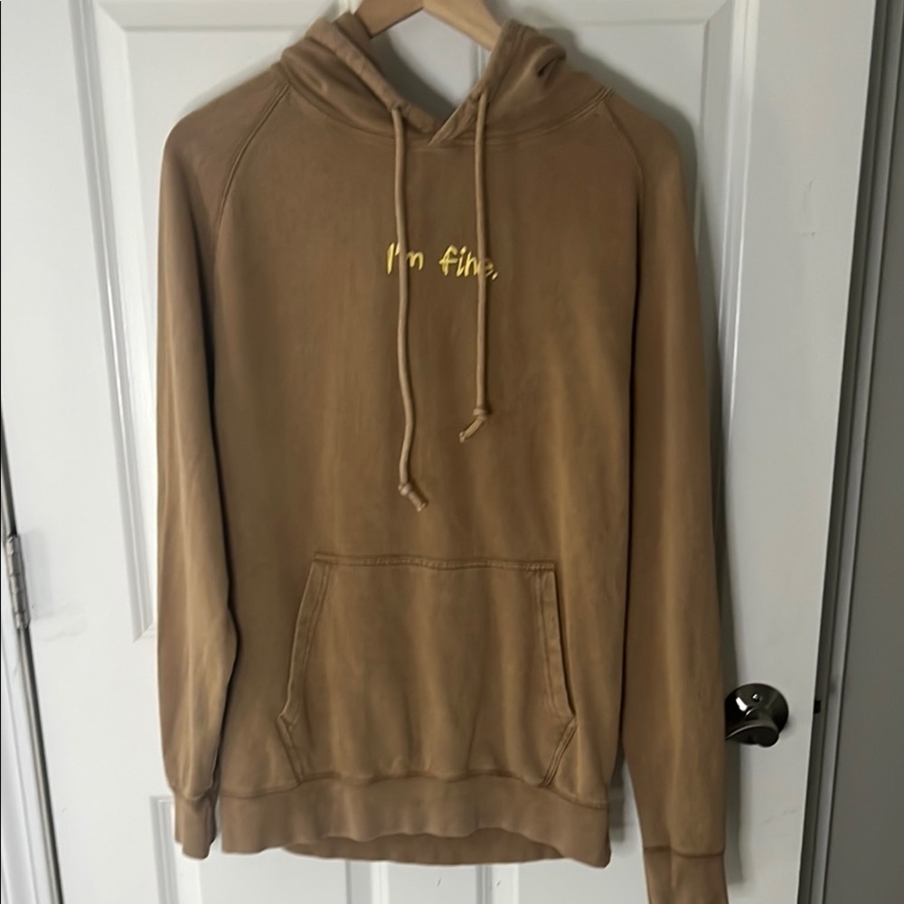 Metal X I’m Fine injured emoji Tab Hoodie by Lane Seven size medium